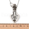 Brass Rotatable Gear Pendant Necklaces for Men NJEW-S451-01AS-3
