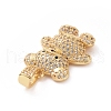 Brass Cubic Zirconia Pendants ZIRC-K089-16G-01-3