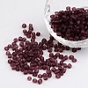 6/0 Frosted Round Glass Seed Beads X-SEED-A008-4mm-M16-1