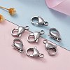 Tarnish Resistant 304 Stainless Steel Lobster Claw Clasps X-STAS-F182-01P-A-6