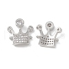 Brass Pave Clear Cubic Zirconia Connector Charms KK-E068-VB347-1