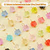 60Pcs 12 Colors Transparent Acrylic Pendants PALLOY-AB00123-5