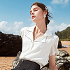 FIBLOOM 10Pcs 5 Style 304 Stainless Steel Ring Knot Pendant Necklaces Set for Women NJEW-FI0001-23-7