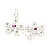 Rack Plating Brass Micro Pave Clear Cubic Zirconia Charms KK-F089-07S-2