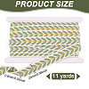 GOMAKERER 10.5~11 Yards Polyester Embroidery Leaf Ribbons OCOR-GO0001-10-2