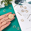 Beebeecraft 14Pcs Brass Hoop Earrings KK-BBC0014-51-3