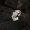 Flower 925 Sterling Silver Adjustable Cuff Rings for Women FS-WG85A8F-01-1