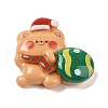 Christmas Bear Theme Opaque Resin Decoden Cabochons RESI-S397-02H-1