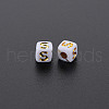 Opaque White Acrylic Beads MACR-Q242-010S-2