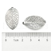 Tarnish Resistant 304 Stainless Steel Leaf Pendants STAS-S040-07P-3