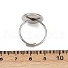 304 Stainless Steel Cuff Ring Components STAS-D372-03P-05-3