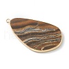 Natural Tiger Eye Pendants G-B009-08G-F-3