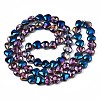 Electroplate Glass Beads Strands EGLA-S188-14-C03-2