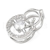 Brass Micro Pave Cubic Zirconia Pendants KK-D357-17A-P-2