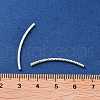 925 Sterling Silver Curved Tube Beads STER-H112-07A-3