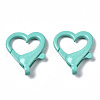 Spray Painted Eco-Friendly Alloy Lobster Claw Clasps PALLOY-YW0001-22-NR-3