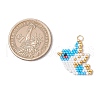 Glass Seed Beaded Pendants PALLOY-MZ00595-2