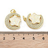 Brass Micro Pave Clear Cubic Zirconia Pendants KK-L213-046G-3
