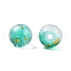 Frosted Baking Painted Glass Beads X1-DGLA-N005-8mm-09-3