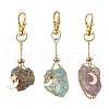 Moon & Star Alloy Swivel Lobster Claw Clasps & Brass Cable Chains AJEW-JB01336-2