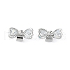 Bowknot Alloy Slide Charms ZIRC-R007-036A-02-2