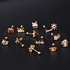 Brass Micro Pave Cubic Zirconia Cartilage Earring WG3714F-05-2