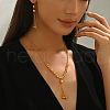 Alloy Round Beaded Tassel Earrings & Necklaces Sets for Women WI1875-4