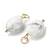 Natural Howlite Pendants STAS-C120-05G-2