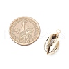 Electroplated Natural Cowrie Shell Pendants PALLOY-JF03912-2