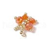 Glass Seed Beaded Butterfly Pendants PALLOY-MZ00562-5