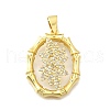 Brass Micro Pave Cubic Zirconia Pendants KK-Z104-14G-1