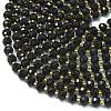 Natural Black Agate Beads Strands G-K389-E25-01-3