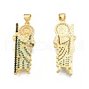 Brass Micro Pave Cubic Zirconia Pendants KK-G431-05G-1