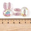 Transparent Epoxy Resin Rabbit Head Decoden Cabochons CRES-M034-05B-3