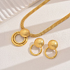 Elegant Vintage Casual Round/Ring Iron Earrings & Necklaces Sets for Women EE9133-6
