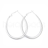 Tarnish Resistant 201 Stainless Steel Teardrop Hoop Earrings for Women EJEW-N052-03B-01-1