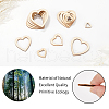 Gorgecraft 5Sets 5 Styles Wood Cabochons WOOD-GF0002-26-6