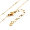 Brass Micro Pave Clear Cubic Zirconia Pendant Necklaces NJEW-JN03490-4