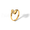 Simple and Elegant Stainless Steel Snake Cuff Rings IR8532-6