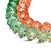 Transparent Painted Glass Beads Strands X1-DGLA-A034-T8mm-A04-4