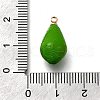 Brass Acrylic Pendants OACR-R006-01G-16-3