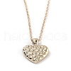 Golden Plated Heart with Constellation/Zodiac Sign Alloy Enamel Pendant Necklaces NJEW-H214-A07-G-2