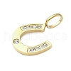 304 Stainless Steel Micro Pave Cubic Zirconia Pendants STAS-D364-04G-2