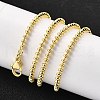 3MM Brass Rondelle Link Chain Necklaces NJEW-M108-12G-5