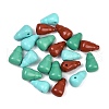 Dyed Synthetic Turquoise 3 Hole Guru Beads G-C198-01A-01-1