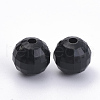 Opaque Acrylic Beads SACR-S300-01B-8mm-1