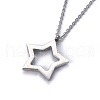 304 Stainless Steel Pendant Necklaces NJEW-E141-29P-3