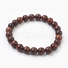 Natural Dyed Sandalwood Beads Stretch Bracelets BJEW-JB03843-2