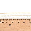 925 Sterling Silver Cable Chain Adjustable Slider Necklaces for Women NJEW-U030-01G-01-6