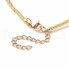 Brass Teardrop Pendant Necklace with Glass Seed Beaded for Women NJEW-JN04227-6